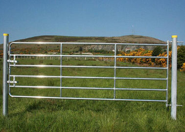 Heavy Duty Galvanized Cattle Yard Horse Fence Panel Gate Line Post 50MM